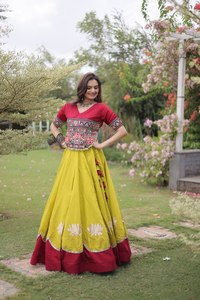 Lehenga Choli Tradicional Indio, Vestido Étnico para Mujer, Conjunto de Blusa y Falda Larga Bordada para Bodas y Fiestas - Product Image 2