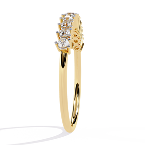 Women's Minimalist Stackable 18K Solid Gold Original Natural Round Diamond Cut Diamond Eternity Band Wedding <b>Ring</b> Set-Gift Party - Product Image 3