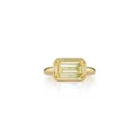 Anillo de Compromiso de Oro Sólido Real de 10k, 14k, 18K con Diamante Cultivado en Laboratorio de 3 Quilates, Corte Esmeralda, Claridad VS, Certificado IGI, Engaste de Bisel, Venta al por Mayor