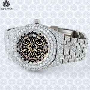 Reloj Redondo de Acero Inoxidable para Hombre Charm Jewells con Bisel de Diamantes, Cristal de Zafiro, Cuarzo Analógico, Lujoso y Moderno, 40 mm - Product Image 1