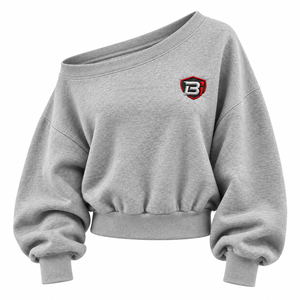 Sudadera OEM personalizada para mujer, con hombros descubiertos, estilo oversize, manga globo, forro polar, directo de fábrica Blimpex INT - Product Image 2