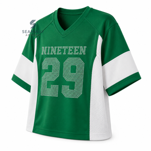 Maillot de football pour femmes Iota Phi Lambda Sorority, col en V, manches courtes, panneaux en mesh, évacuation de l'humidité, maillot de performance pour équipe - Product Image 2