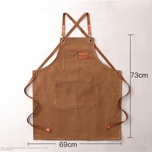Tablier de cuisine en toile épaisse personnalisé avec logo, durable, pour chef, barista, réglable, pour barbecue, jardin, brodé, de haute qualité - Product Image 4