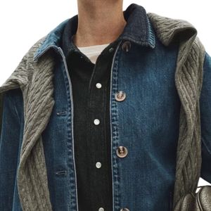 Veste en jean moderne pour femme, manteau décontracté à manches longues avec boutons sur le devant, idéal pour le streetwear et les voyages - Product Image 5