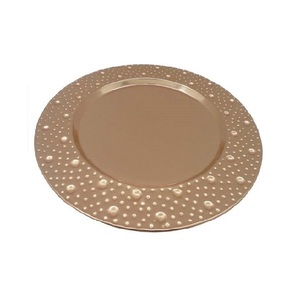 Luxury Handmade Metal Charger Plate Eco-Friendly Minimalist Dinnerware Handpainted Serving <b>Platter</b> Pack Design Schools WholesalE - Product Image 6