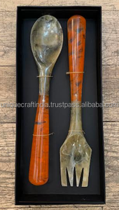 Cuillère en résine polie faite à la main en gros pour les mesures de salade de café pour servir dans les restaurants ou à la maison pour les mariages - Product Image 6