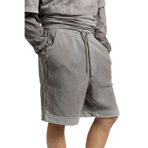 กางเกงขาสั้นกีฬาผู้ชายสำหรับฤดูร้อน ผ้าฝ้าย 100% ลายฟอกสี ระบายอากาศได้ดี เอวผูกเชือก เอวกลางลำตัว สวมใส่สบาย กันน้ำ เป็นมิตรกับสิ่งแวดล้อม - Product Image 3