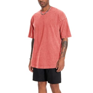 Camiseta de Manga Corta para Hombre, 100% Algodón, Estilo Coral, Oversize, Lavado Ácido, Cuello Redondo, Estilo Urbano, Artículo de Alta Demanda 2026, ODM - Product Image 5