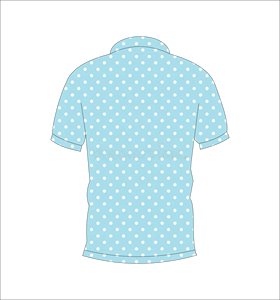 เสื้อโปโลผู้ชายแบบสั่งทำพิเศษ สีฟ้าอ่อนลายจุด สำหรับกอล์ฟ ระบายเหงื่อได้ดี แขนสั้น ประสิทธิภาพสูง ผู้ผลิต OEM - Product Image 4