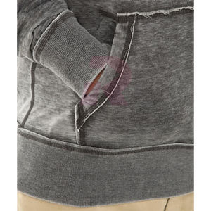 Sudadera con Capucha de Mezclilla 100% Algodón, Corte Regular, Estilo Vintage, con Logotipo de Marca Personalizado, Diseño Casual para Hombre, Otoño - Product Image 4