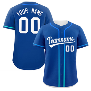 Maillot de baseball gris bleu personnalisé, uniforme d'équipe boutonné, sublimé, en polyester anti-humidité, OEM ODM - Product Image 6