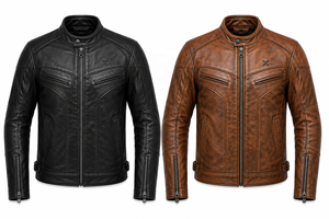 Chaqueta de Motocicleta de Cuero Retro |   Negro Oliva Marrón |   Fabricante OEM ODM |   Diseño de Calidad Premium |   Transpirable |   Resistente al viento - Product Image 5