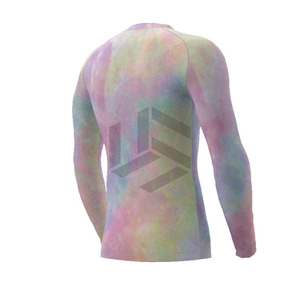 Camiseta de Compresión Sublimada Personalizada para Hombre, Ajustada, Elástica, Deportiva, para Entrenamiento, Fitness, Protección UV - Product Image 3