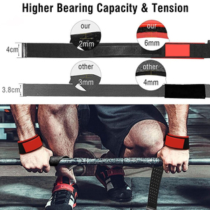 สายรัดข้อมือยกน้ำหนักแบบพรีเมียม สายรัดข้อมือสำหรับออกกำลังกายแบบ Heavy Duty ช่วยพยุงการจับยึดสำหรับการฝึกเดดลิฟท์ รับผลิตแบบ OEM ขายส่ง - Product Image 6