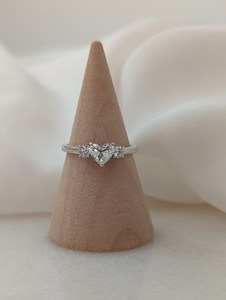 Proposal Moissanite Heart Cut Romantic Three Stone <b>Ring</b> For Women's original <b>925</b> <b>Silver</b> Wedding Promise Gift For Girlfriend - Product Image 4