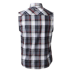 เสื้อเชิ้ตผ้าสักหลาดลายสก็อตแขนกุดสำหรับผู้ใหญ่ ทรงเข้ารูป ผ้าฝ้ายผสมโพลีเอสเตอร์ หนา สำหรับฤดูใบไม้ร่วงและฤดูหนาว ติดกระดุม สไตล์วินเทจ เสื้อเชิ้ตผ้าสักหลาดผู้ชาย - Product Image 2