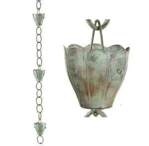 Chaîne de pluie décorative élégante en cuivre de qualité supérieure avec clochettes pour système de drainage des eaux de toiture - Product Image 3