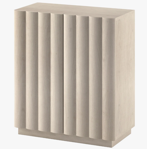 Meuble de rangement en bois festonné de luxe en gros, buffet console moderne en bois clair à 2 portes pour projets résidentiels et hôteliers - Product Image 3