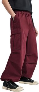 Pantalones Cargo para Hombre, Cintura Elástica, Corte Holgado, Múltiples Bolsillos, Estilo Harem, Transpirables, Casuales, para Otoño - Product Image 2