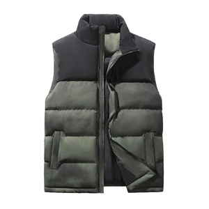 Men Streetwear Puffer Vest Winter Sleeveless Quilted Jacket Warm Body <b>Warmer</b> Lightweight Outdoor OEM Supplier - Product Image 1