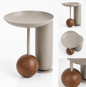 Quemador de Incienso de Metal de Lujo con Base de Madera y Recipiente de Acero Inoxidable, Porta Incienso Árabe, Decoración para el Hogar, Fragancia para Mesa - Product Image 5