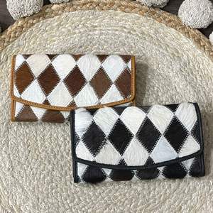 Portefeuille-pochette bohème en cuir de vachette véritable pour femme, design patchwork western, longue bourse pour dames, porte-cartes et organisateur d'argent liquide - Product Image 4