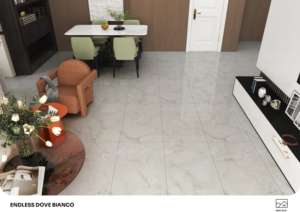 Azulejos de porcelana modernos y elegantes con acabado brillante, tamaño 600x1200, formato grande para proyectos de interiores residenciales. - Product Image 2