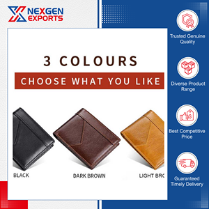 Best Selling Outstanding Quality Fashionable Handmade PU Leather Men's <b>Wallet</b> with Anti-Theft Feature from India Origin - Product Image 4