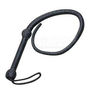 Fouet en cuir fait main de qualité supérieure, cuir véritable durable, prise en main solide, design flexible, parfait pour l'entraînement - Product Image 4