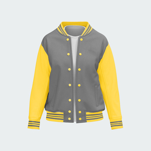 Veste universitaire pour homme, couleur verte et noire, boutonnée, décontractée, pour l'automne, en laine tricotée, polyester, coton, col rabattu - Product Image 2