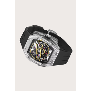 Reloj Deportivo de Lujo para Hombre, Cuarzo Automático, Diamantes, Correa de Goma Negra, Resistente al Agua, Luminoso, Cuadrado de 32 mm, Analógico, Clásico - Product Image 3