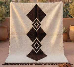 Auténtica alfombra marroquí Beni Ourain hecha a mano personalizada 265cm X 178cm Tapis alfombra para decoración de habitación o puerta - Product Image 3