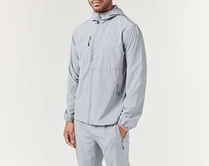 Custom Nonwoven Autumn Print Sweatsuit <b>Zip</b> Jacket Jogger Set Color Block Nylon Pant Windbreaker Tracksuits Men Stripe - Product Image 3