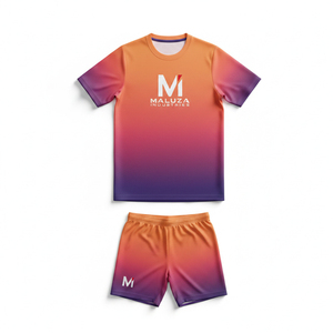 Ensemble de maillots de football sublimés haut de gamme en polyester respirant, personnalisables pour clubs et équipes – Vêtements de football en gros - Product Image 1