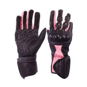 Gants de moto pour homme en cuir véritable et microfibre, compatibles écran tactile, pour la conduite et le cyclisme - Product Image 6