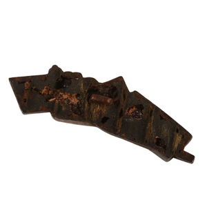 Par de Menuki del período Edo japonés con incrustaciones de cobre, motivo de papelería Iroe, accesorios de espada antiguos sin marca - Product Image 5