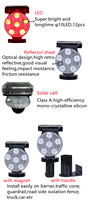 Feu de signalisation solaire OWLEYE SWLN12 12 LED, clignotant haute intensité, étanche IP66, certifié CE ISO9001, prismatique haute intensité