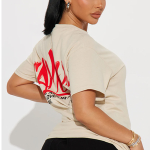 Productos Más Vendidos, Camisetas para Mujer con MOQ Bajo, Tela Suave, para Uso en Verano y al Aire Libre, Camisetas para Mujer con Talla Personalizada - Product Image 4