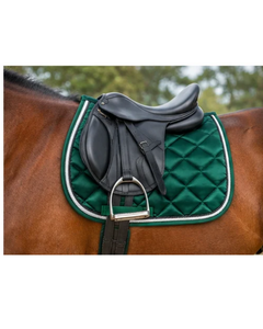 Tapis de selle en satin de luxe avec logo personnalisé, matelassé carré haute densité, respirant, tout usage, pour dressage anglais - Product Image 5