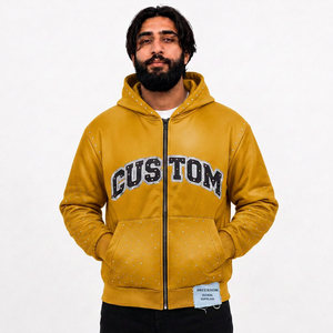 Sudadera con Capucha para Hombre, Invierno, Personalizada con Impresión Digital y en Relieve, Felpa Gruesa, Estilo Urbano, 100% Algodón, MOQ 2 Piezas, Proveedor - Product Image 3