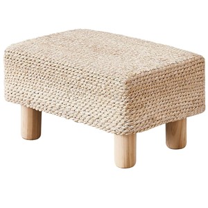 Reposapiés Decorativo Rectangular de Madera de Mango y Yute |   Otomana Minimalista Hecha a Mano al por Mayor - Product Image 1