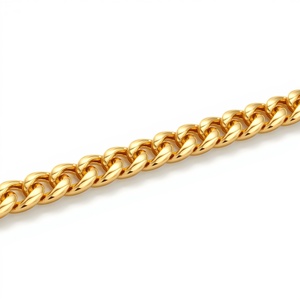18K <b>Solid</b> <b>Gold</b> Curb Chain Necklace Premium Cuban Link Fine Jewellery High Polish Luxury Unisex Custom OEM Jewelry - Product Image 1