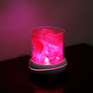 Wholesale Home Essentials Natural Electronic Usb pink <b>Crystal</b> Led Himalayan Salt Lamp Night Light Room Aroma Diffuser - Product Image 4
