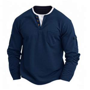 T-shirt à manches courtes en tricot pour homme, col rond, logo sur le devant, 100% polyester, anti-boulochage, coupe ample, décontracté, uni, 240g, plusieurs couleurs - Product Image 2