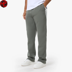 2027 Men's 100% Cotton Sweatpants <b>Elastic</b> Waist Anti Wrinkle Breathable Knitted Gym <b>Trousers</b> Casual Wear - Product Image 1