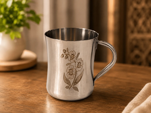 Mug en acier au design minimaliste avec poignée, tasse à café à double paroi, finition noire mate - Product Image 6
