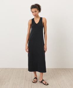 Wholesale Women Cotton Sleeveless Tank <b>Dress</b> Casual <b>Loose</b> Fit Eco-Friendly High Waist Side Slit Summer Tank <b>Dress</b> V- Neck - Product Image 1