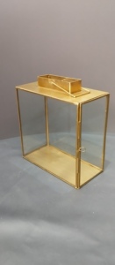 Artisan Design Handmade Square <b>Brass</b> <b>Lantern</b> with Glass Panels for Home Decoration Candle Holder - Product Image 6