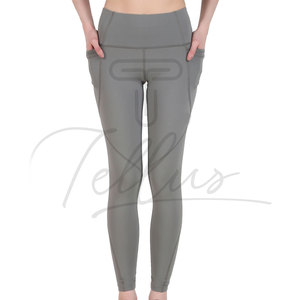 Leggings de Compresión Sólidos para Mujer, Hechos a Medida, Cintura Alta, Elásticos en Cuatro Direcciones, Transpirables, Largos - Product Image 3