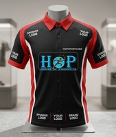 Chemise de course brodée avec logo personnalisé, vêtements de travail de garage, polo rétro à boutons, uniformes d'atelier de modification automobile, chemise de mécanicien F1